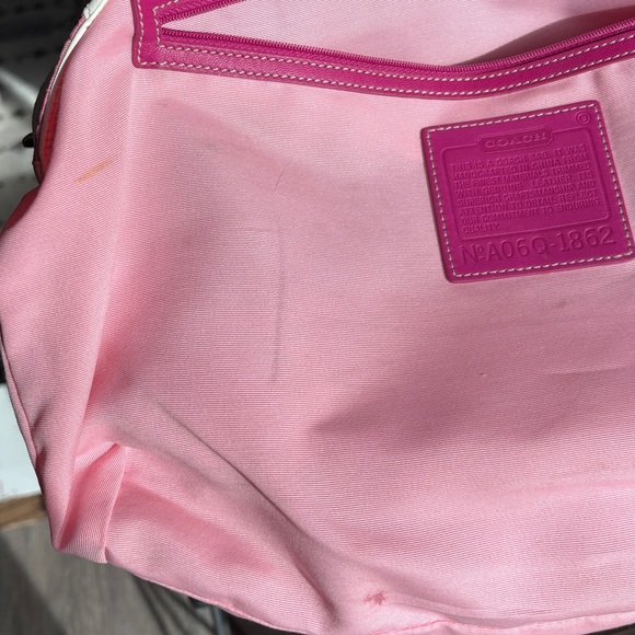 Coach Pink and White zebra gallery tote - Picture 5 of 9